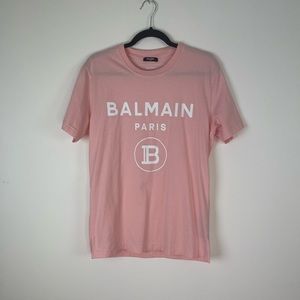 Authentic Balmain men unisex  oaj pink shirt